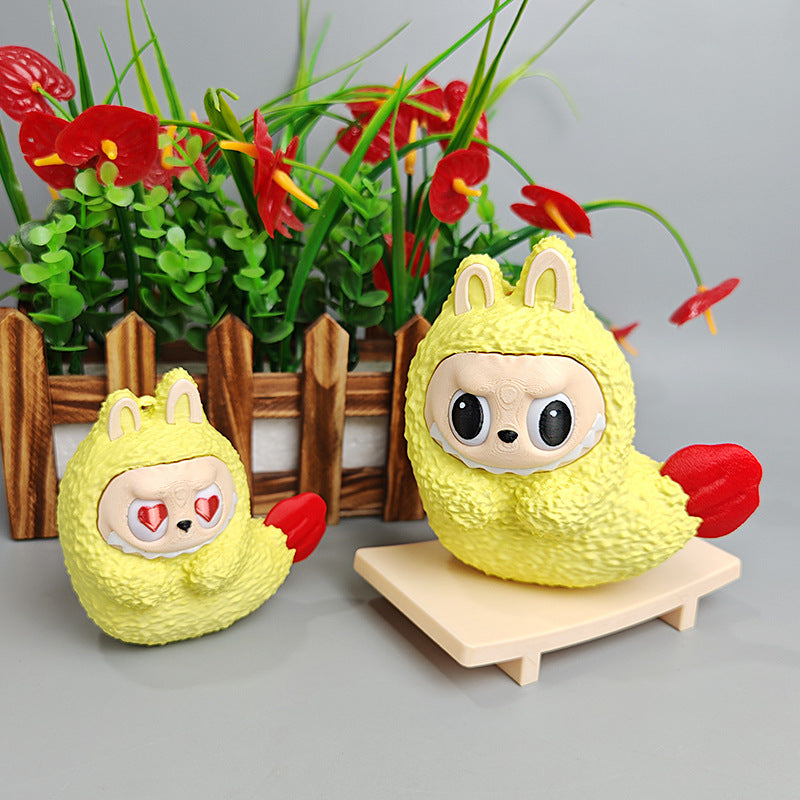 3D Printed Labubu Figure – Trending Collectible Anime Toy & Desk Decoration